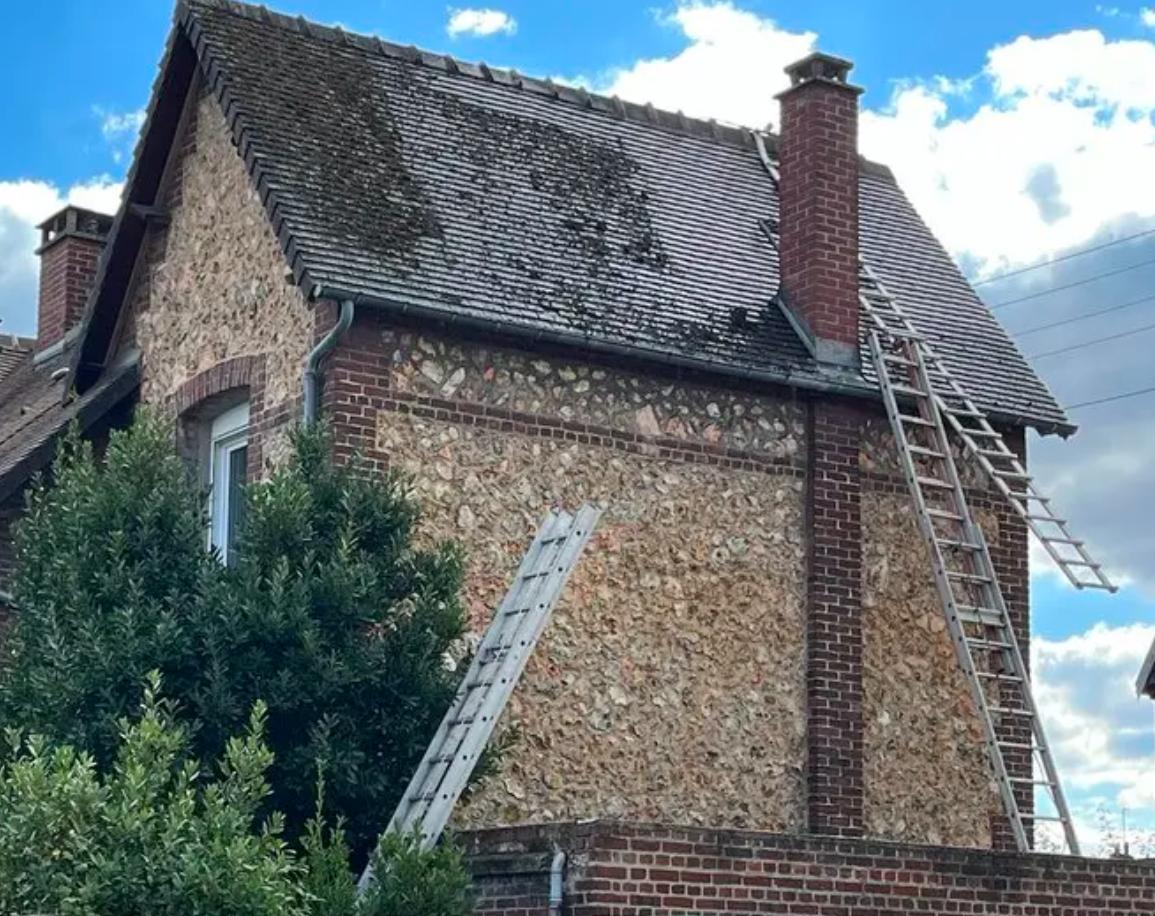 Toiture après nettoyage