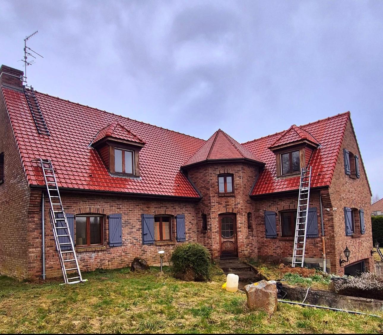 Toiture après nettoyage