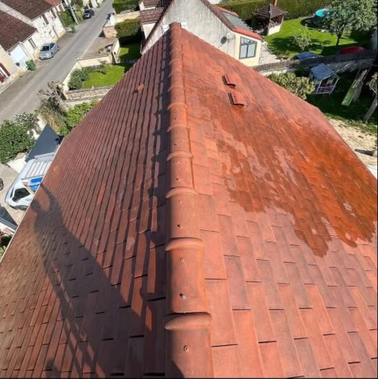 Toiture après nettoyage